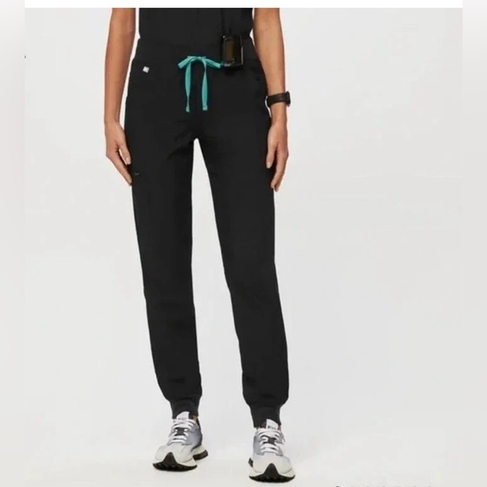 Figs Black Zamora FreeX Lined Scrub Jogger Pants Size XS